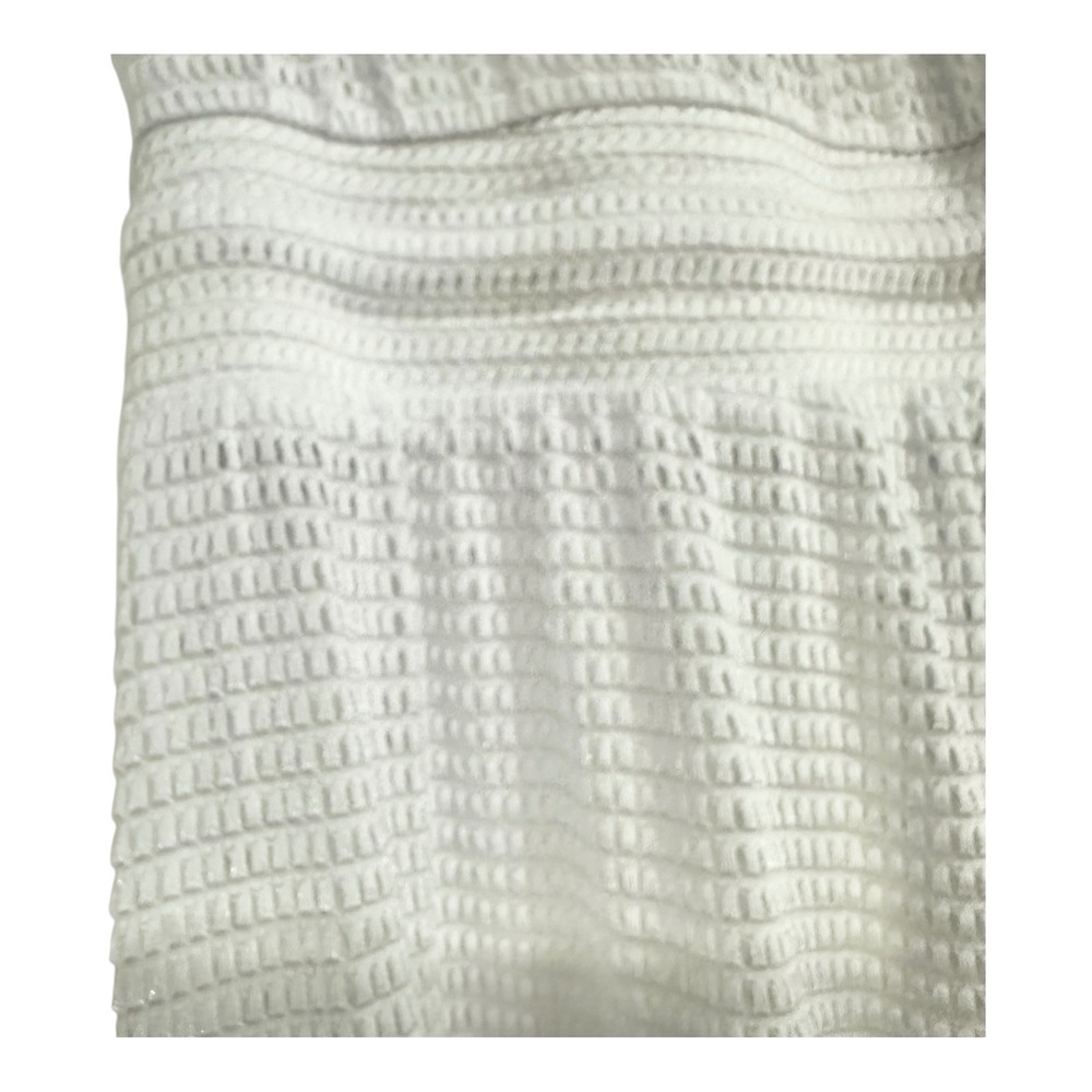 Dotti Womens S White Strapless Mesh Wide Leg Jumpsuit Beach Cover Up Sheer - Picture 4 of 7